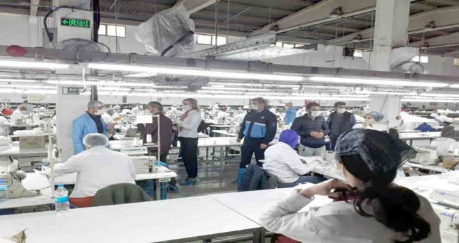 İzmir’de tıbbi maske imalathanelerine denetim