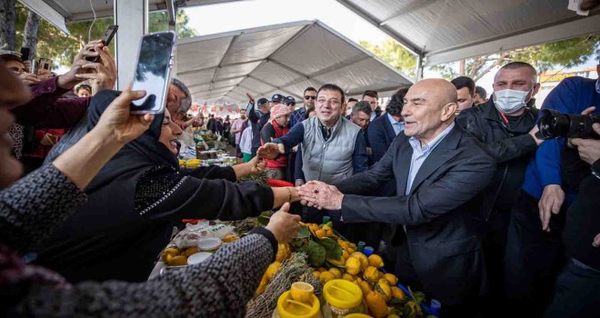 Başkan Soyer ve İmamoğlu Alaçatı Ot Festivali'ndeydi