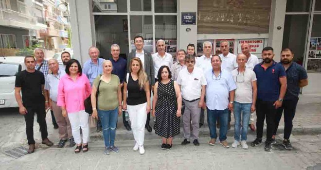 CHP Çiğli İlçe Başkanı Özcan'dan Karşıyaka Ege Makedonya Göçmenleri Derneği'ne ziyaret