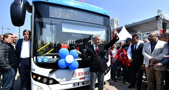 Full elektrikli ilk otobüs filosu hizmete girdi