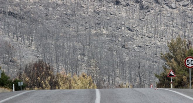 İşte yangının ardından kalan görüntü