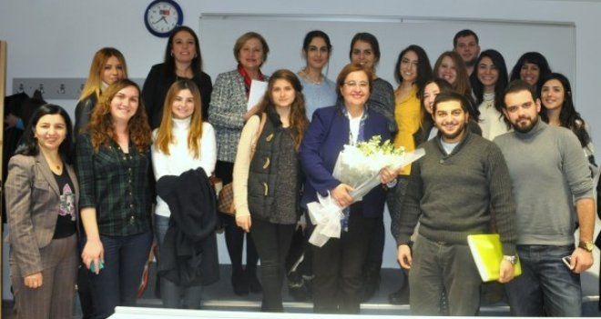 İzmir Üniversitesi Konak Belediye Başkanı Sema Pekdaş'ı ağırladı