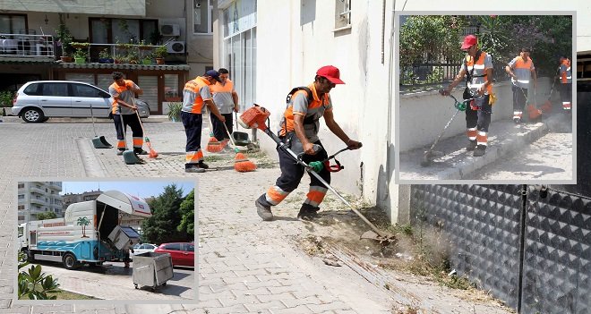 Karşıyaka sokaklarında bayram temizliği...