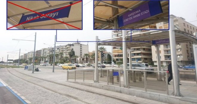 Karşıyaka taraftarları tramvay durağının adını değiştirdi!..