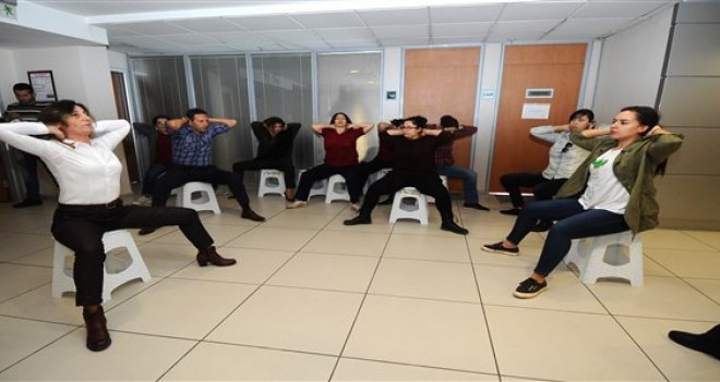 Karşıyaka'da egzersizler ofise taşındı