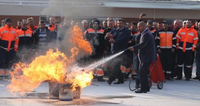 Karşıyaka'da yangın tatbikatı