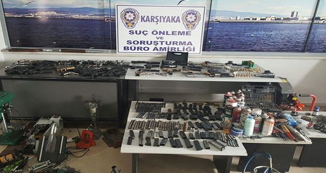 Karşıyaka’da silah üretim tesisi ele geçirildi