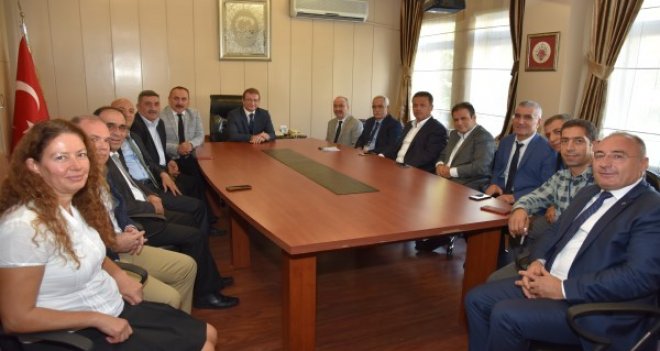 Kaymakam Çalışır, eğitim sendikası yöneticileri ile bir araya geldi