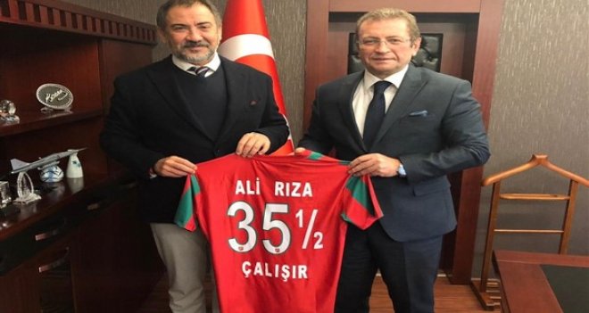 KSK Başkanı Büyükkarcı, Kaymakam Çalışır'ı ziyaret etti