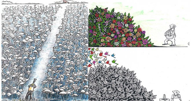 Kuş Cenneti için çizdiler