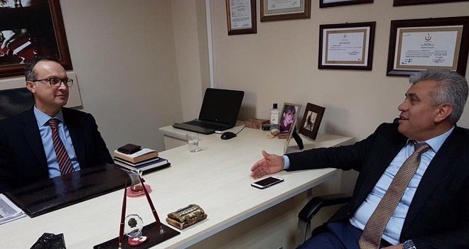 Mertoğlu, İlçe Sağlık Müdürünü ziyaret etti