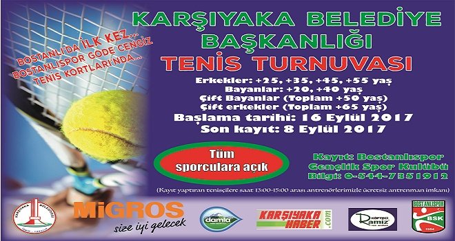 Raketler, Karşıyaka Belediye Başkanlığı Tenis Turnuvası'nda buluşacak