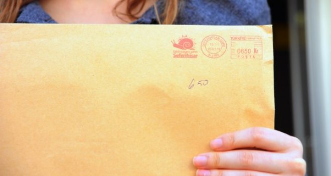 Sakin şehirn logosu artık posta pulu