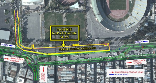 Şehitler Caddesi trafik akışında değişiklik 