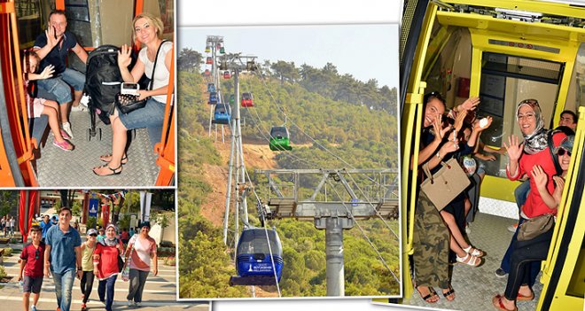 Teleferik'e iki günde 10 bine yakın ziyaretçi
