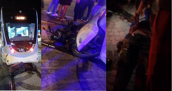 Tramvay motor kazası...