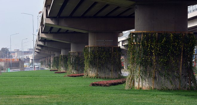 Viyadük ayakları süslendi