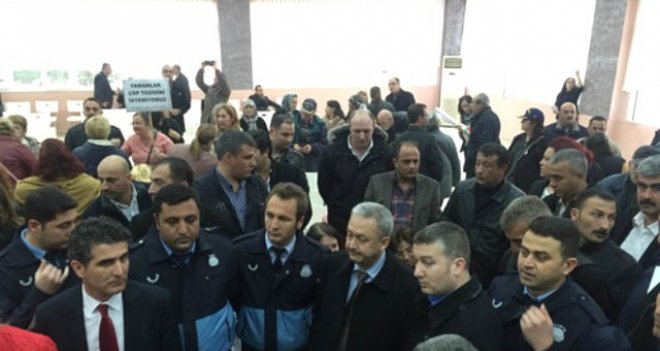 Yamanlar Bertaraf Tesisi toplantısında olay çıktı