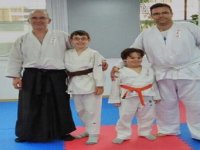 Babalar ve oğulları birlikte spor yapıyor...