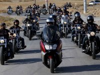 Başkan Akpınar motorcularla tur attı...