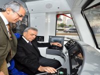 Başkanlar tramvayda...