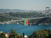 Boğaza 100 metrelik Kaf Kaf bayrağı