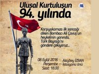 Bombacı Ali Çavuş Anıtı'na Türk Bayrağı...