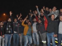 Çekicilerden teröre lanet eylemi