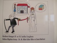 Çocuklar karikatürleriyle ders verdi