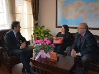 DSP Karşıyaka İlçe Başkanlığı Kaymakam Yücel'i ziyaret etti