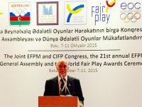 Erboy, Bakü Azerbaycan Devlet Spor Akademisi'nde konuşma yaptı