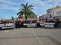 Foça'da terör olayları lanetlendi...