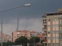 İzmir'de hortum panik yarattı...