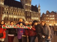 Karşıyaka İlçe Milli Eğitim KSK bayrağını Brüksel’de dalgalandırdı