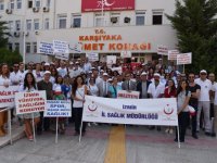 Karşıyaka sağlık için yürüdü...