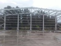 Karşıyaka Voleybol salonunun çelik iskeleti tamamlanıyor