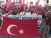 Karşıyaka'da teröre tepki yürüyüşü...