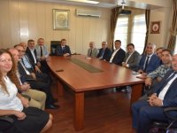 Kaymakam Çalışır, eğitim sendikası yöneticileri ile bir araya geldi
