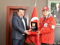 Kaymakam Yücel’e Türk Kızılayı'ndan şükran plaketi…