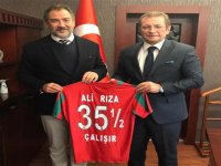 KSK Başkanı Büyükkarcı, Kaymakam Çalışır'ı ziyaret etti