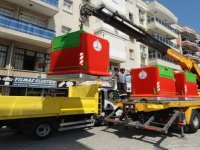 Nergiz Çarşısı’nda çöp konteynerleri yenileniyor