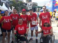 Omurilik felçlileri için tekerlekli sandalyede 19 kilometre 