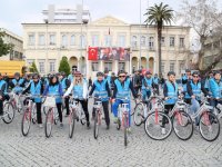 Sağlıkçılar, sağlık için pedal çevirdi