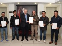 Tehlikeli işlerde çalışan işçiler sertifikalarını aldı