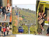Teleferik'e iki günde 10 bine yakın ziyaretçi
