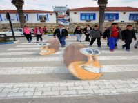 Türkiye'nin ilk 3 boyutlu yaya geçidi Sakin Şehir'de