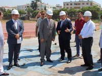 Vali Toprak Karşıyaka Stadı inşaatını inceledi