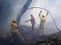 Yamanlar'daki yangın korkuttu