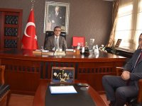 Yeni ilçe Emniyet Müdürü Ergüzel, Kaymakam Yücel'i ziyaret etti