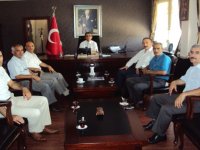 Yeni şube müdürleri Kaymakam Yücel’i ziyaret etti